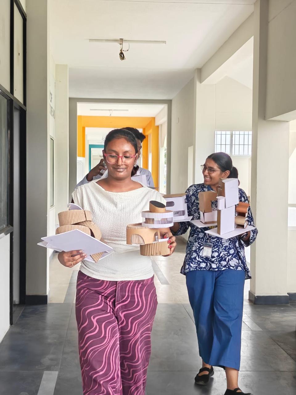 Students with Models